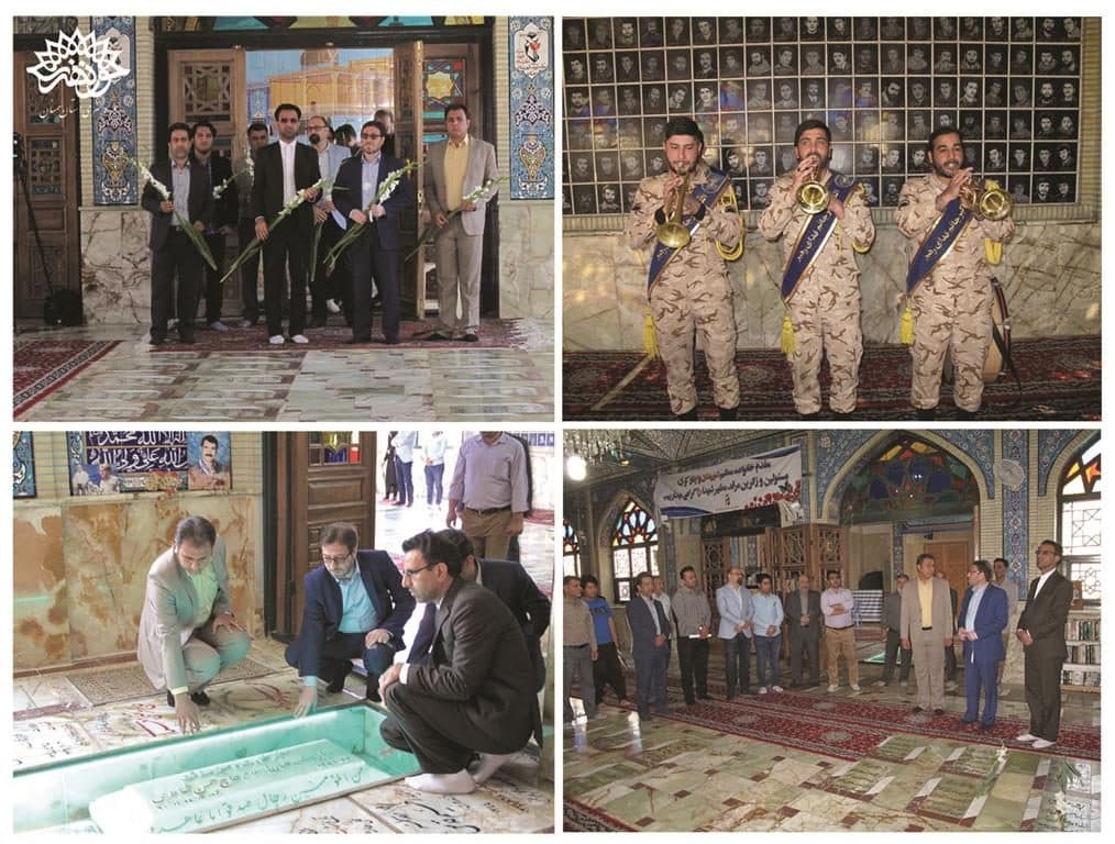 تجدید میثاق هنرمندان و کارکنان حوزه هنری استان با شهدا