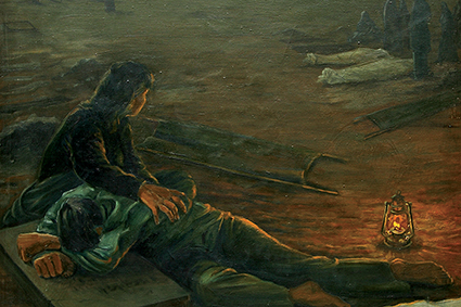 خاکسپاری شبانه شهدا