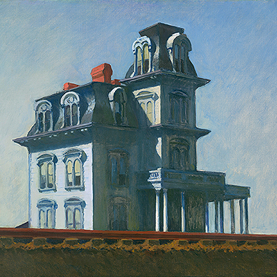 نقاشی ،خانه نزدیک راه آهن، اثر ادوارد هاپر (EDWARD HOPPER)