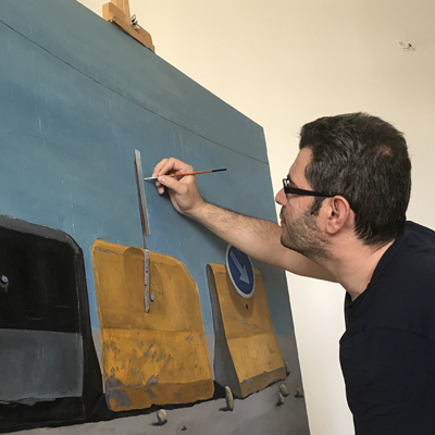 از ارتباط مستقیم با بوم نقاشی و رنگ ها لذت می برم